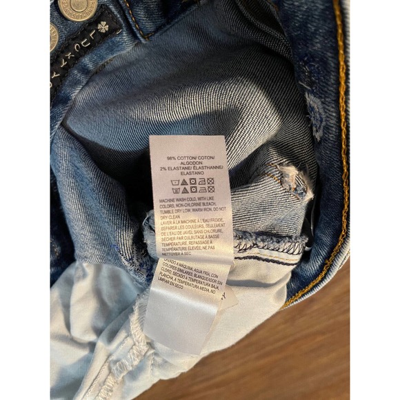 Lucky Brand Women's AVA Mid Rise Cropped Skinny Jeans Embroidered Size 0/25 - Picture 7 of 12